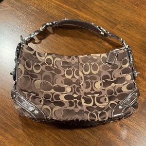 Coach Brown Signature Shoulder Bag